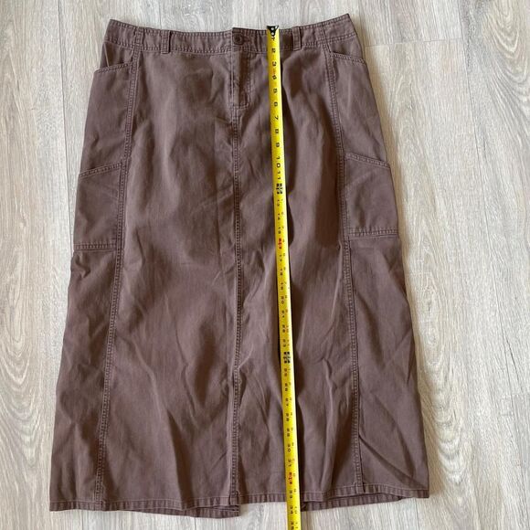 Cato Chocolate Brown Low Rise Maxi Cargo Skirt Vintage Y2K Womens 16 Boho Grunge - Picture 4 of 8